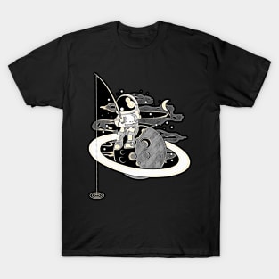 Astronaut Fishing • Funny And Cool Sci-Fi Cartoon Drawing Design Great For Any Occasion And For Everyone T-Shirt